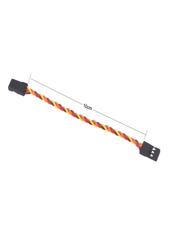 OliRC 10pcs Servo Extension Cable Lead Twisted Wire 10cm 30cords 26awg Male to Male Plug for JR Futaba (C59-10) - Image 2